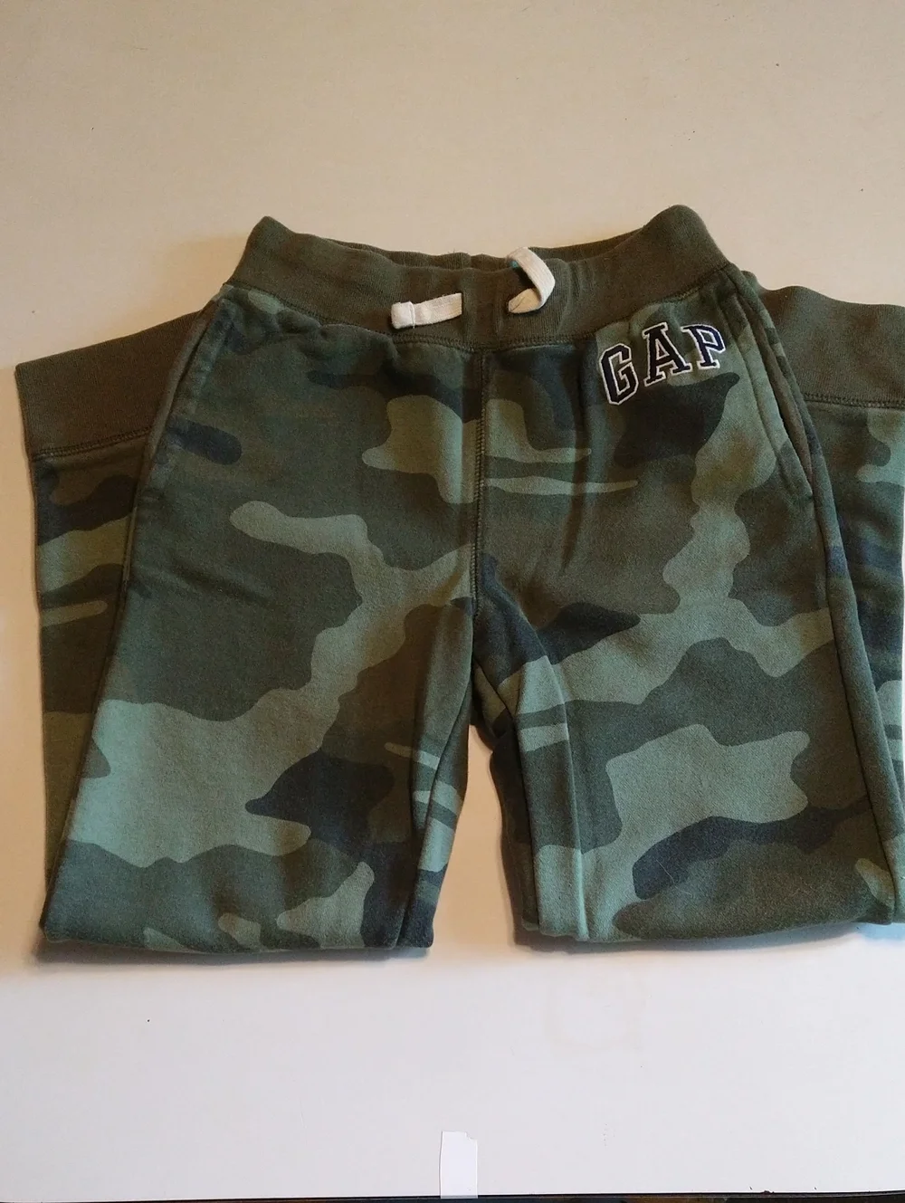GAP Kids Olive & Dark Green Camo Joggers
